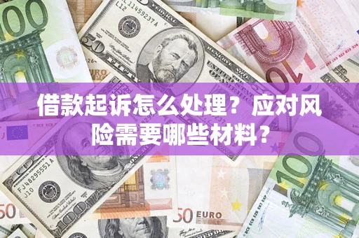 武汉借款起诉怎么处理？应对风险需要哪些材料？