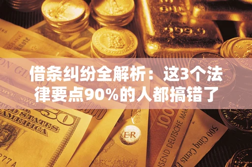 武汉借条纠纷全解析：这3个法律要点90%的人都搞错了