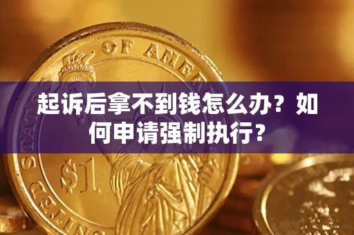 武汉起诉后拿不到钱怎么办？如何申请强制执行？