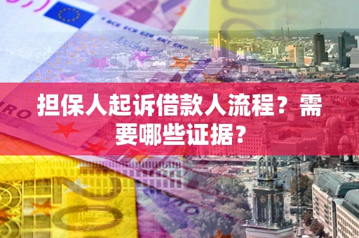 武汉担保人起诉借款人流程？需要哪些证据？